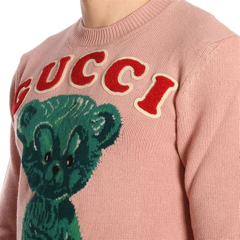 gucci pink knit top|gucci sweater men's sale.